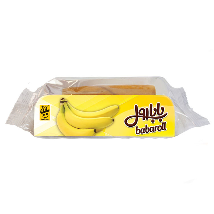 کیک بابارول موزی بابانا - 70 گرم بسته 24 عددی